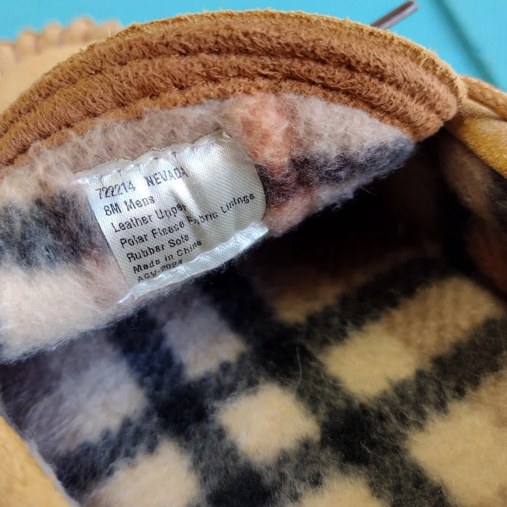 Men's Slippers International Nevada Slippers Polar Fleece Moccasin Size 8